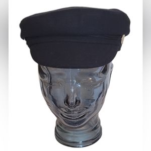 Accsa Women Fashion Newsboy Baker Boy Cabbie Adjustable Black Cap Hat. One Size.